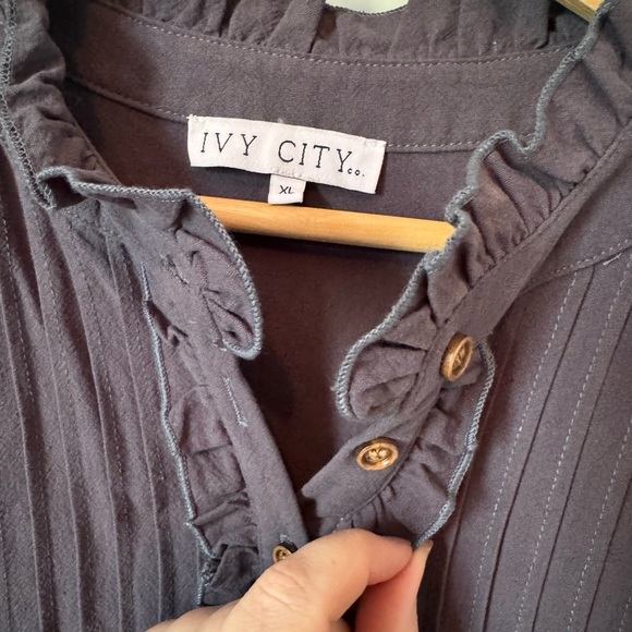 Ivy City Capri Dress XL Tiered Quilt Star Embroidered Midi Dress - Picture 3 of 6